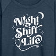 thumbnail image 3 of Instant Message - Night Shift Life - Women's Lightweight French Terry Long Sleeve Shirt, 3 of 6