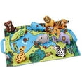 thumbnail image 3 of Melissa & Doug Take-Along Wild Safari Play Mat: K's Kids Baby Toy Series + 1 Free Pair of Baby Socks Bundle (92159), 3 of 5