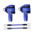 thumbnail image 2 of Juego de correas de soporte de tobillo ajustables, bandas de fitness para gimnasio, 25 x 8 cm, ligeras, multiusos, fáciles de instalar con anillos en Azul, 2 of 8