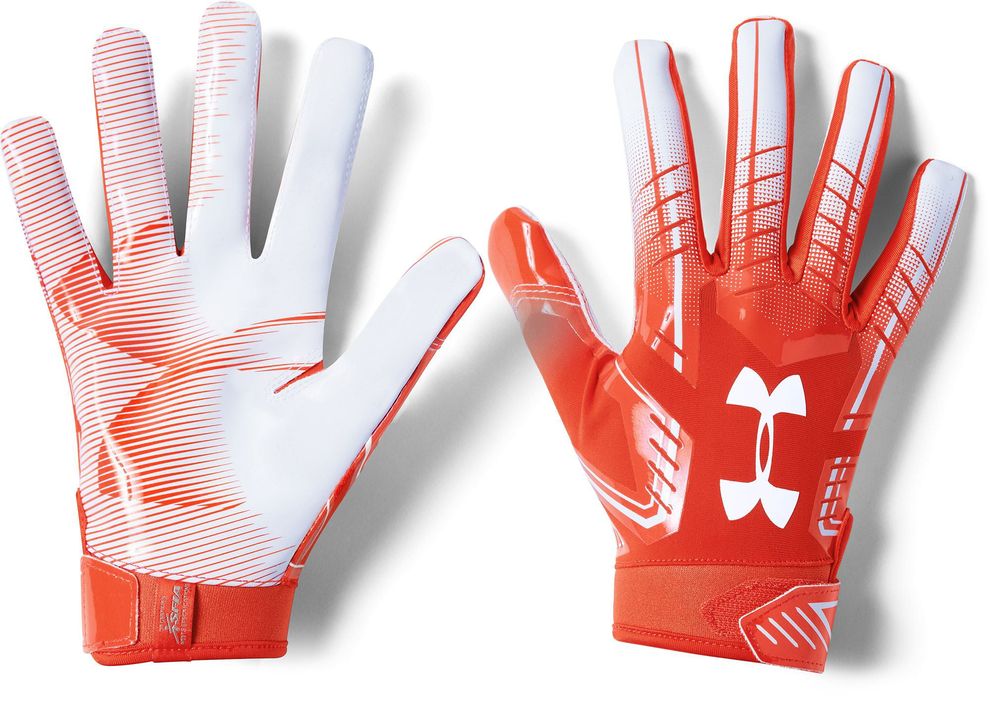 UNDER ARMOUR UA F6 Football Gloves UA Receivers Gloves Gluegrip Palms Men's Larg 