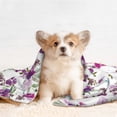 thumbnail image 4 of Yiaed Violets Flowers Print Dog Blankets-Cat Blanket Washable for Couch Protection,Puppy Blanket, Soft Plush Reversible Throw Furniture Protector-Large, 4 of 8