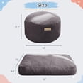thumbnail image 3 of Bean Bag Chair Bed for Kids, Convertible Bean Bag Folds from Lazy Chair to Floor Mattress Bed, Stuffed Floor Sofa Couch for Boys and Girls, High-Density Foam Filling, Dark Grey, 3 of 6