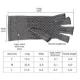 thumbnail image 2 of Guantes de compresión para artritis 1 par de terapia antideslizante medio dedo (M gris), 2 of 9