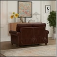 thumbnail image 3 of Living Room Sofa Loveseat Chair Burgundy Faux Leather, 3 of 5