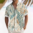 thumbnail image 2 of Hawaiian Shirt For Men, Men's Vintage Button Down Bowling Shirts Short Sleeve Summer Beach Shirt4XL, 2 of 5