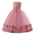 thumbnail image 1 of oqasdz Robes pour Filles Robe de Soirée Princesse à Sequins Nœud Manches Longues Robe de Fête pour Anniversaire Concours & Performance sur Scène, 1 of 6