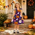 thumbnail image 2 of Kids Halloween Dress Long Sleeve Cute Print Tulle Dresses Casual Lace Soft Holiday Party Fall Winter Outfit, 2 of 5