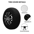 thumbnail image 2 of Salouo Star Cute Dog Print Spare Tire Cover 14-17 inch Spare Tire Protector Universal Tough Tire Wheel Cover for Trailer SUV and Truck-14 inch, 2 of 6