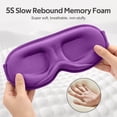 thumbnail image 5 of Getino 3D Blackout Sleep Masks for Women Men, Soft Eye Masks for Sleeping for Side Sleepers, Purple, 5 of 8