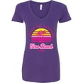 thumbnail image 3 of Inktastic Summer Enjoy the Sunshine Vero Beach Florida in Pink Women's V-Neck T-Shirt, 3 of 5