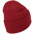 thumbnail image 2 of I Love Jesus Beanie Hat – Fleece-Lined Knit Winter Cap with Embroidered Christian Design, Unisex, Red, 2 of 2