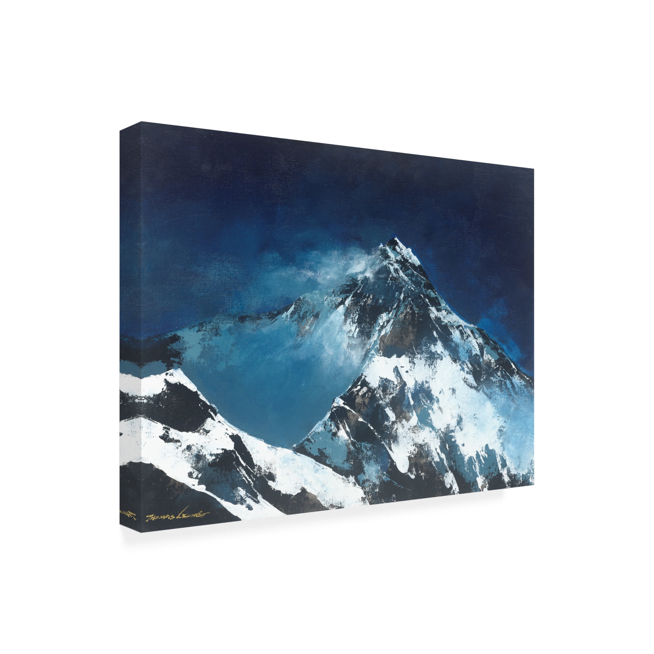 Canvas Wall Art - Thomas Leung 'Snow Peak' Wall Art for Living Room, Bedroom, or Office Décor by Trademark Fine Art - 24 x 18 Inches