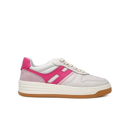 

HOGAN H630 IVORY AND FUCHSIA LEATHER SNEAKERS