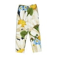 thumbnail image 4 of Naloa Bees Collecting Nectar Print Women’s Ultra-Soft Comfy Pajama Lounge Pants with Pockets & Drawstring, 4 of 8