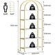thumbnail image 2 of Arched 5 - tier estante de libros exposición racks, de altura bookshelves, moderno almacenamiento rack estante, grande wood book estante dormitorio, sala de estar, home o oficina (blanca), 2 of 8