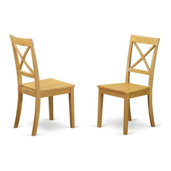 Atlin Designs 11" Wood Dining Chairs in Oak (Set of 2)