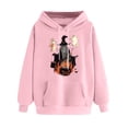 thumbnail image 2 of QQAMB Oversized Sweatshirts for Women Halloween Graphic Printed Drawstring Loose Comfy Hoodies Sweatshirts with Pocket, 2 of 4