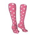 thumbnail image 3 of Xecao Dots On Rose Red Background Print Calf Socks Seamless Toe, Knee High Long Socks, Sports Socks Trouser Socks for Women and Men-One Size, 3 of 8