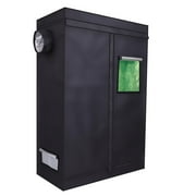Zimtown 120*60*180 Home Use Dismountable Hydroponic Plant Grow Tent with Window Black