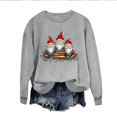 thumbnail image 4 of PNTUTB Women's Fashion Santa Claus Pattern Print Casual Crewneck Long Sleeve Loose Pullover Hoodless Sweatshirt, 4 of 6