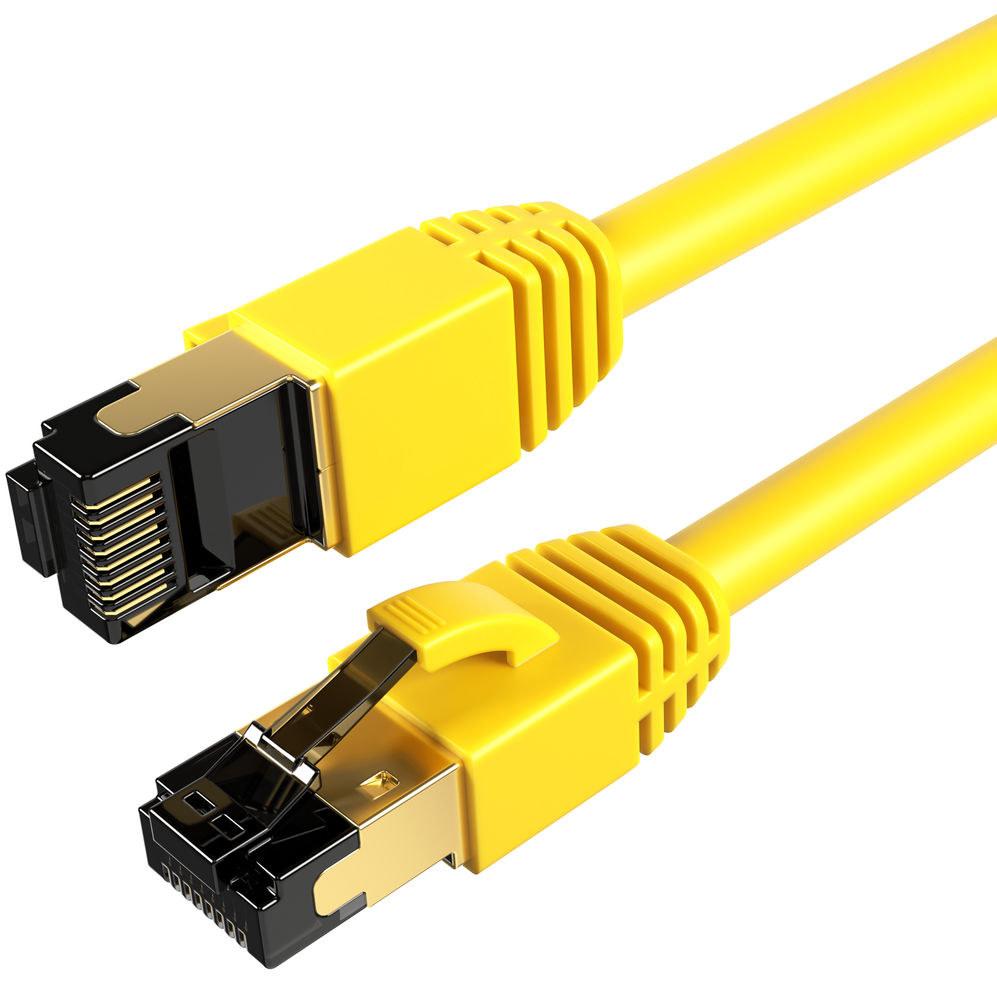35FT Cat8 Ethernet Cable Copper Shielded RJ45 Cord for Router, PC, Gaming, Servers, PoE Security Cameras, Smart TVs, 40Gbps High-Speed Network Patch, Yellow, Cables Direct Online