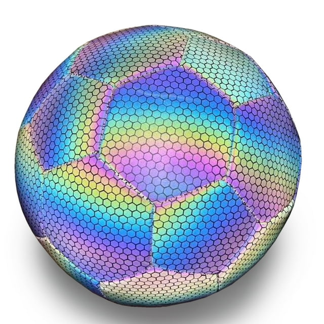 Balón de Fútbol Soccer Comerliv Reflectante Luminoso No. 5 Tornasol