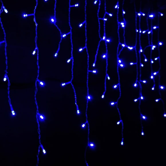 Redcolurful Guirlande de Glaçons Rideau Tombant 3,5 m 96 LED pour Décoration Extérieure de Noël Prise Européenne