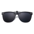 thumbnail image 3 of Polarized Clip On Sunglasses for Prescription Glasses, Flip Up Lens Overlay Lightweight Frame Attachment for Men Women Driving Fishing Commuting Black, 3 of 3