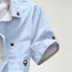 thumbnail image 4 of ICHUANYI Clearance Mens Casual Short Sleeve Solid Cardigan Stand Collar T-Shirt Blouse Tops(Blue, XXL) Ichuanyi Ichuanyi, 4 of 4