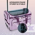 thumbnail image 5 of Fegat Dance Bag with Garment Rack,23"Glitter Bright Rolling Dance Duffel Bag Lightweight Competition Bag Costume Suitcase for Dancers Performer Artist, Shine Glitter Purple, 5 of 12