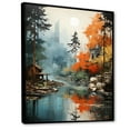 thumbnail image 2 of Designart "Collage Of Autumn Forest I" Forest Floater Framed Canvas Wall Art, 2 of 5