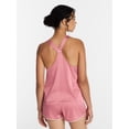 thumbnail image 4 of Joyspun Women’s Stretch Satin Cami and Shorts Pajama Set, 2-Piece, Sizes XS-3X, 4 of 6