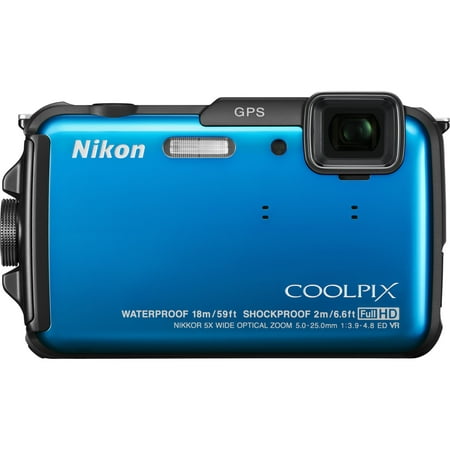 Nikon Coolpix AW110 16 Megapixel Compact Camera, Blue