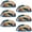 Multicolored 3, variant on PhooArto 6 Pcs Cup Drawer Pulls, Sea Dolphins Jumping Shell Shape Handles Cabinet Knobs for Dresser Cupboard Closet Wardrobe with Screws
