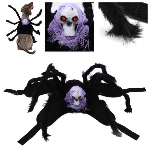 Disfraz De Araña Para Mascotas Pequeñas/Medianas - Para Halloween, Fiestas, Tela Suave Y Ajustable
