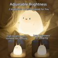 thumbnail image 2 of Night Light for Kids,Cute Silicone Nursery Bunny Lamp for Baby and Toddler,Squishy Rabbit Lamp for Bedroom,Bedside Lamp for Kids Room (Rabbit), 2 of 5