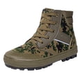 thumbnail image 3 of Willtoo Mens Camo Canvas High‑Top Boots Casual Lace‑Up Outdoor Hiking Sneakers Non‑Slip Lightweight Durable Shoes for Field Activities, 3 of 6
