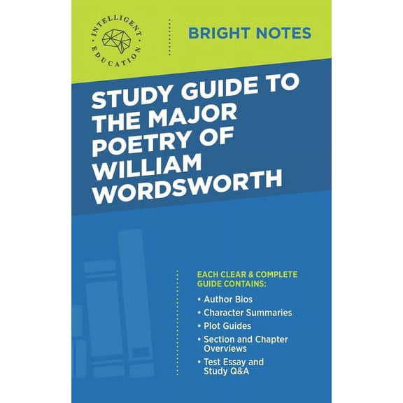 Bright Notes Study Guide to the Major Poetry of William Wordsworth, (Paperback)