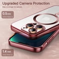 thumbnail image 4 of JETech Electroplated Case for iPhone 13 Pro 6.1-Inch, Camera Lens Full Protection, Compatible with MagSafe Wireless Charging, Shockproof Soft TPU Phone Cover (Pink), 4 of 7