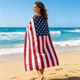 thumbnail image 7 of Patriotic Beach Towel 250th Anniversary 4th of July Independence Day Fireworks Stars Soft Towels for Travel Swimming Bath E, 7 of 7