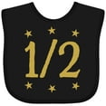 thumbnail image 3 of Inktastic Half Birthday Gold Stars Boys or Girls Baby Bib, 3 of 4