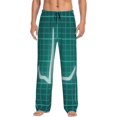 thumbnail image 2 of Picia ECG Wave Mens Soft Woven Cotton Elastic Waistband Sleep Pajama Pant Lounge Sleep Pant With Pockets And Drawstring-XX-Large, 2 of 9