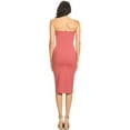thumbnail image 4 of Women's Casual Solid Comfy Sexy Strapless Midi Bodycon Tube Dress, 4 of 4