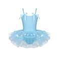 thumbnail image 4 of iEFiEL Girls Lovely Bowties Spaghetti Straps Ballet Dance Gymnastics Leotard Tutu Dress, 4 of 7