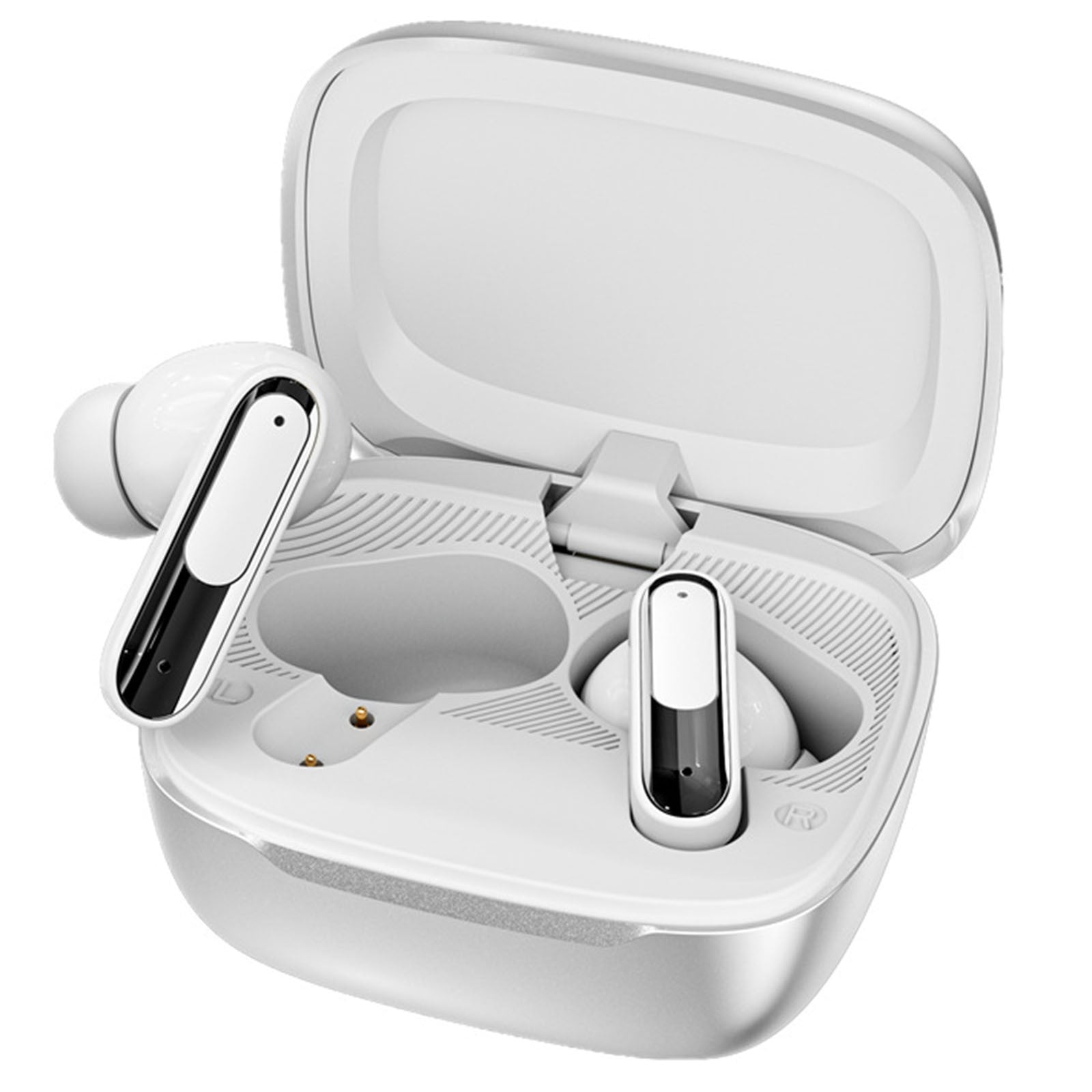 Wireless Earbuds, Bluetooth 5.3 in Ear Buds Light-Weight Headphones with Deep Bass Sound,48 Hours Playtime Headset,Clear Calls Earphones with Mics for Sports Workout(Silver)