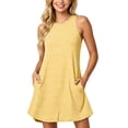 thumbnail image 2 of Favoffer Pocket Tank Dress for Women Printed Round-Neck Sleeveless Casual Lightweight Breathable Summer 2026 Daily Casual Everyday, 2 of 8