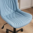 thumbnail image 6 of Kidol & Shellder Blue Desk Chair with Wheels, Adjustable Rocking Cozy PU Mid-Back Office Task Chair, 6 of 7