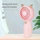 thumbnail image 5 of Mini Handheld Fan Cartoon Hand-Pressed Creative Neck Cat Deer Mute Portable Convenient Manual Home Outdoor Office Cooling Tools, 5 of 5