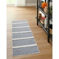 thumbnail image 3 of Sabrina Soto Casa Collection Area Rug - Madrid (2' 3" x 8' Runner Navy Blue/Ivory), 3 of 8