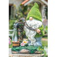 thumbnail image 6 of Teresa's Collections 8.9'' H Gnome Statue, Outdoor Flocked Garden Gnome Statue with Solar Light for Porch Patio Lawn Garden Decor, Gifts for Mom, 6 of 13